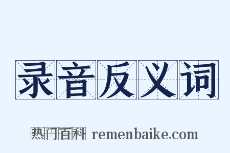 录音反义词是什么意思的图片